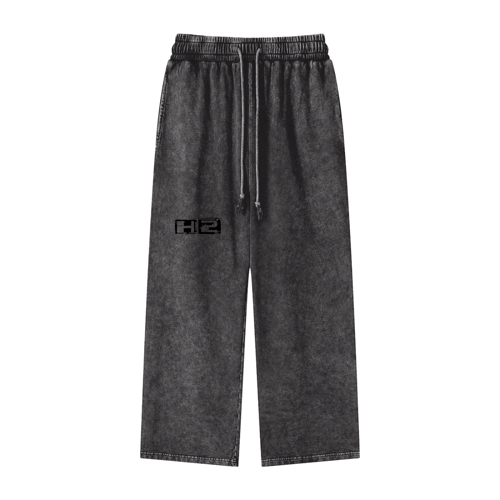 Acid Wash Straight Leg Pants 